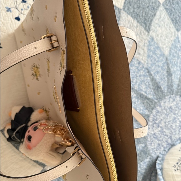 Coach Yellow Floral Cream Tote - Picture 12 of 15